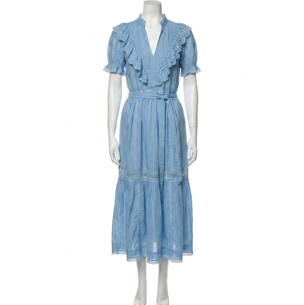 NEW ZADIG & VOLTAIRE ronelo tomboy maxi dress in oxford